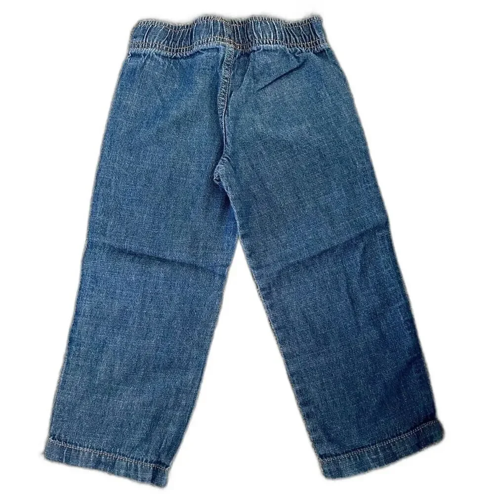 Carter’s Pull-On Jeans Size 3T Relaxed Fit Blue Denim (860)